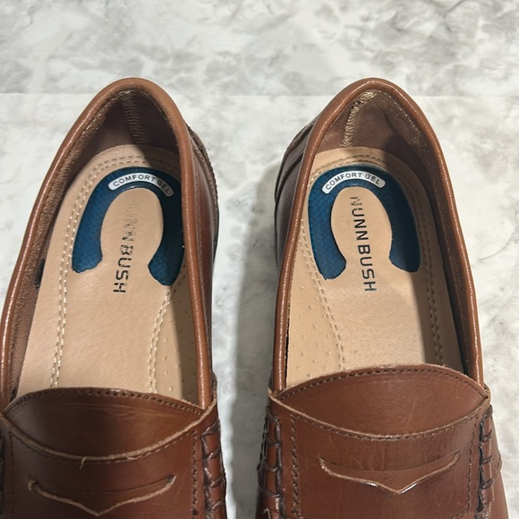 NUNN BUSH MENS BROWN LEATHER SLIP ON LOAFERS Sz 8.5 - Picture 4 of 9